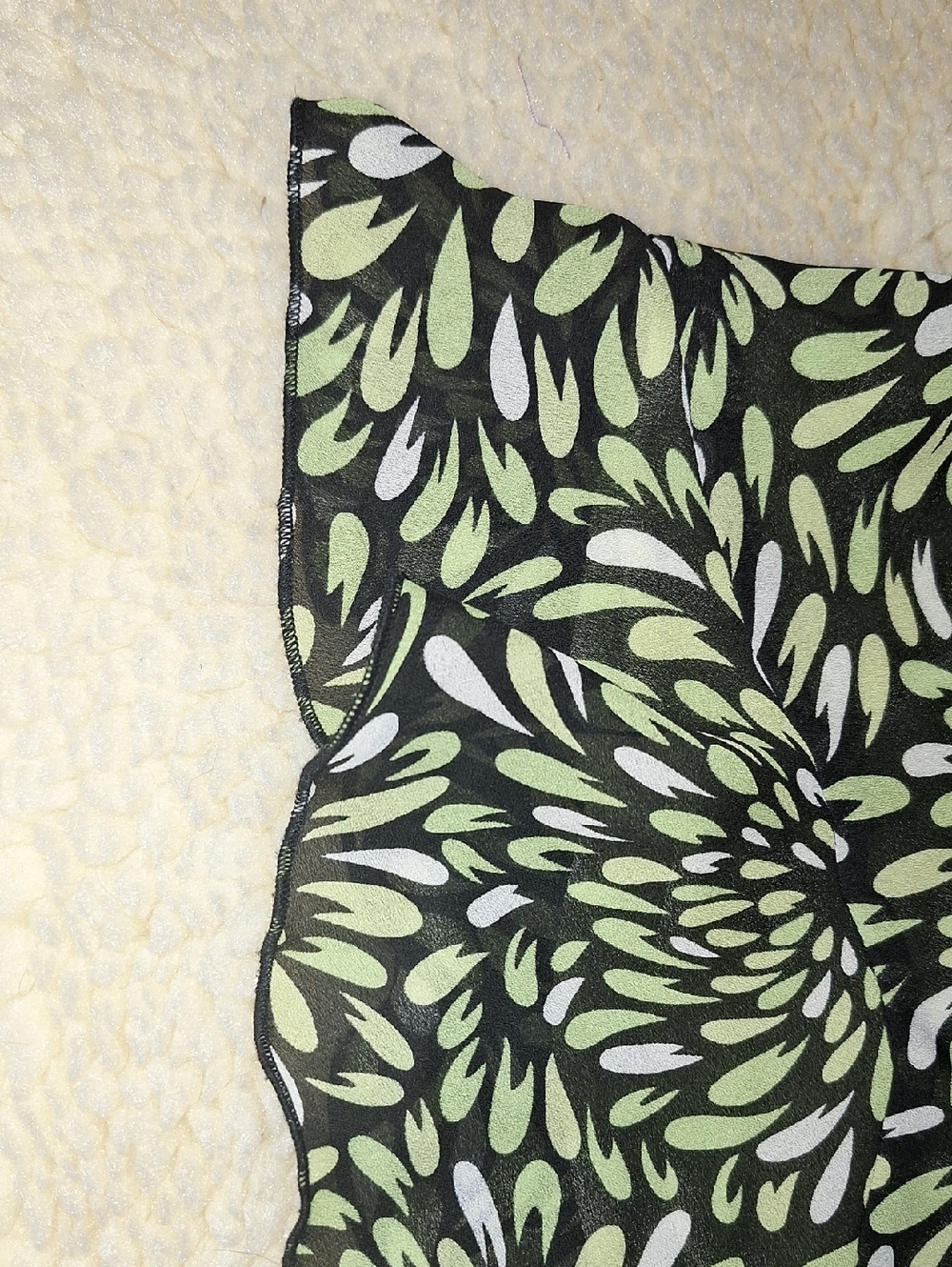 WORTHINGTON Light Green/Pink Floral Petite Skirt with Black Trim - Picture 11 of 13